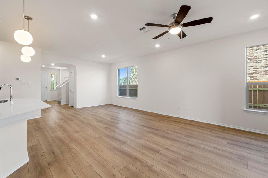 Spacious, unfurnished interior of a new home in Salerno - Heritage Collection, Round Rock (Image 25). Spacious, unfurnished interior of a new home in Salerno - Heritage Collection, Round Rock (Image 25).