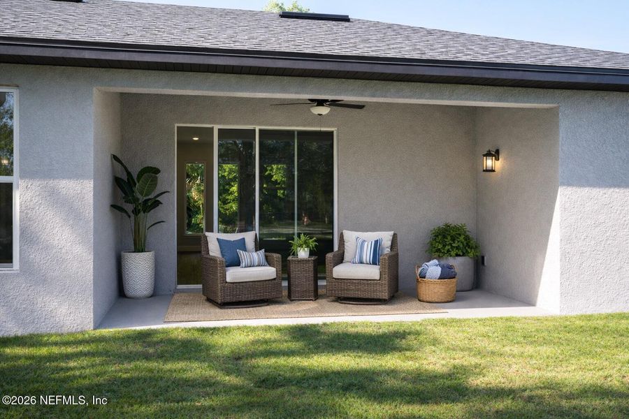 Exterior details and patio area of a home in , Palm Coast (Image 23).