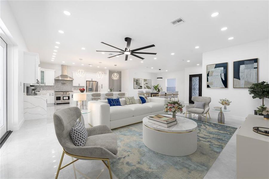 Furnished interior view inside a new home in , Ocala (Image 10).