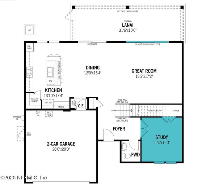 2D floor plan layout of this home in RiverTown, St. Johns, FL (Image 3). 2D floor plan layout of this home in RiverTown, St. Johns, FL (Image 3).