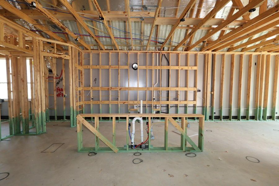 In-progress construction of a new home in Dunham Pointe, Cypress, TX (Image 4).