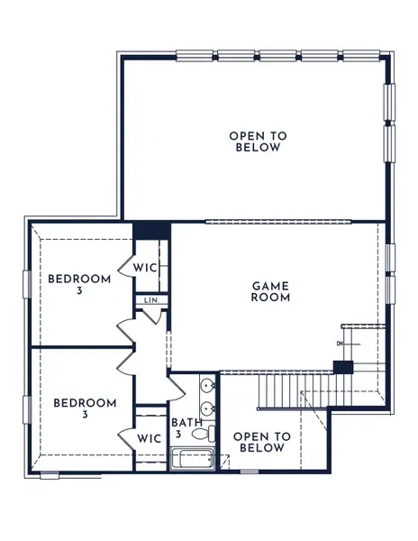 2D floor plan layout of this home in Parkmont – Timberbrook, Justin, TX (Image 4).