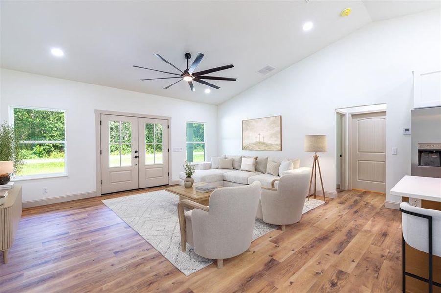 Furnished interior view inside a new home in , Raiford (Image 8).