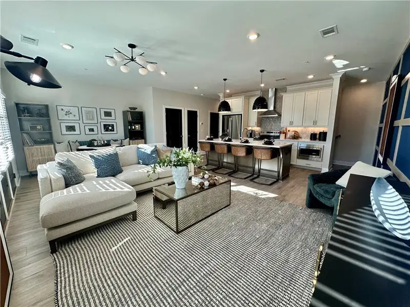 Furnished interior view inside a new home in Market Square at Sawnee Village, Cumming (Image 12).