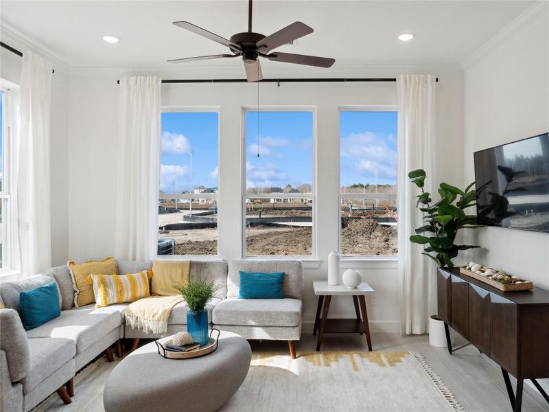 Sun-lit great room (*Photo not of actual home and used for illustration purposes only.)