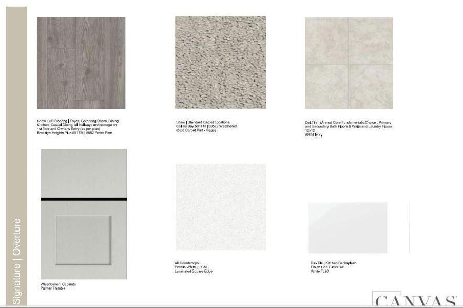 Design Selections. Home is under construction and selections are subject to change.