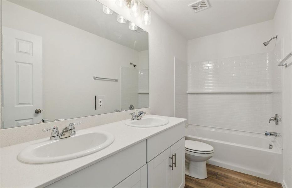 Airy secondary bathroom *real home pictured