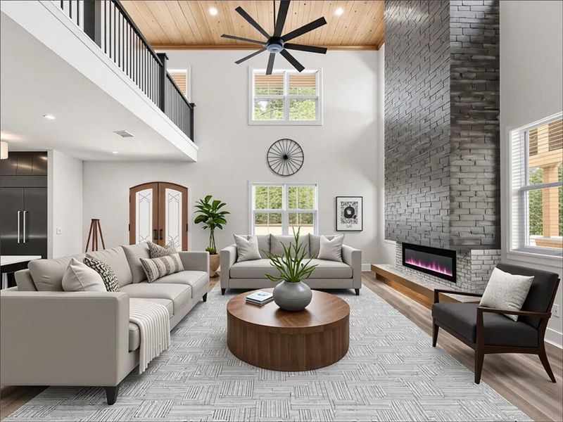 Furnished interior view inside a new home in , Dahlonega (Image 16).