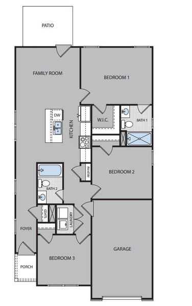 2D floor plan layout of this home in South Welcome, Greenville, SC (Image 5).