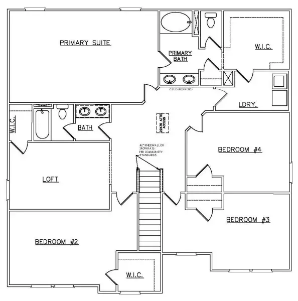 2D floor plan layout for the Avery - 21060 by Dream Finders Homes in Millstone Manor, Conyers, GA (Image 3). 2D floor plan layout for the Avery - 21060 by Dream Finders Homes in Millstone Manor, Conyers, GA (Image 3).