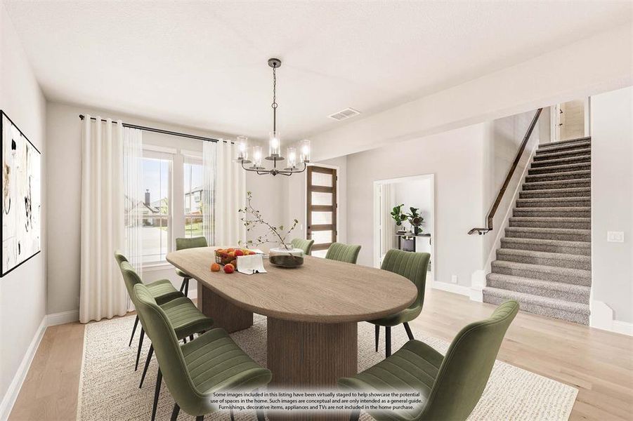 Furnished interior view inside a new home in The Grove, Midlothian (Image 9).