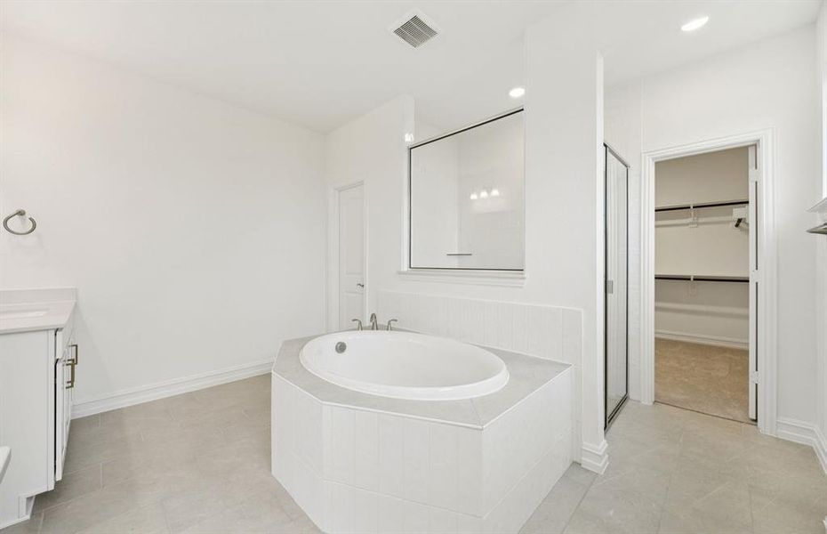 Owner's private bath with ample closet space
