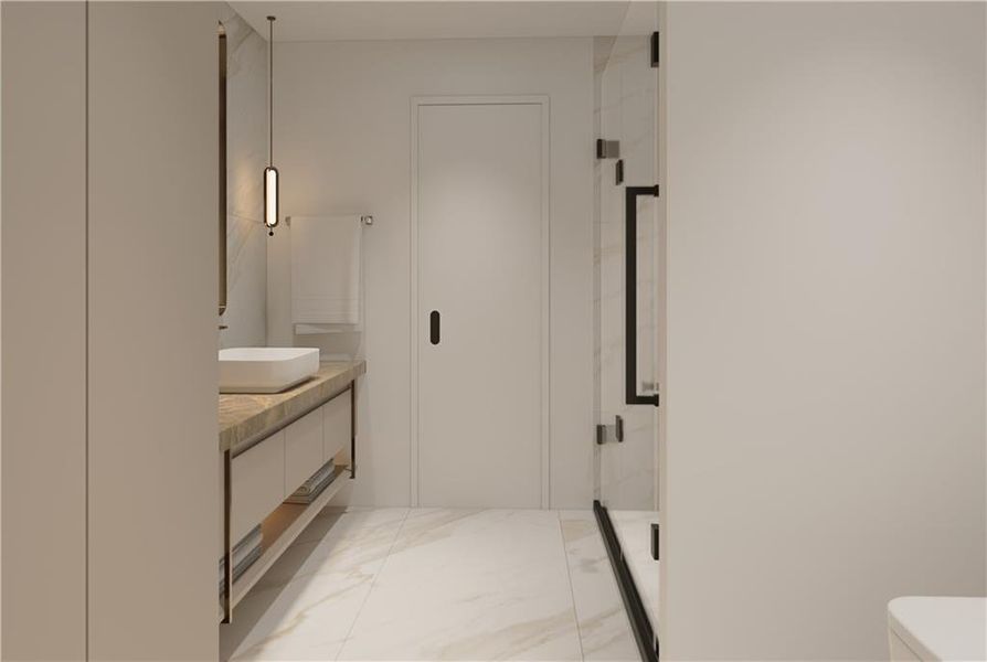 Furnished interior view inside a new home in , Sugar Hill (Image 40).