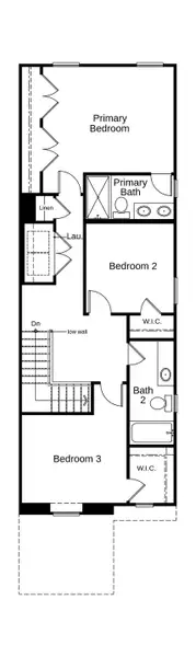 2D floor plan layout of this home in Brooks Mill - Edge Series, Durham, NC (Image 3).