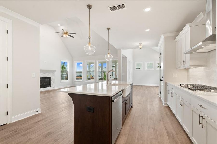 Furnished interior view inside a new home in Promenade at Sawnee Village, Cumming (Image 10).