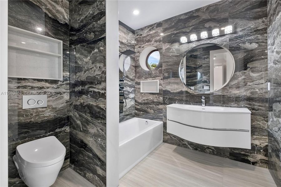 Furnished interior view inside a new home in , Surfside (Image 17).