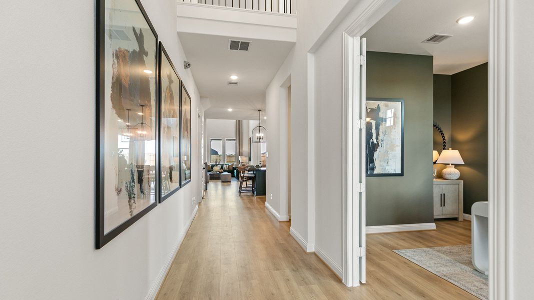 Representative furnished interior of a home built from the Rosewood by DRB Homes in Brookewater, Rosenberg (Image 5).