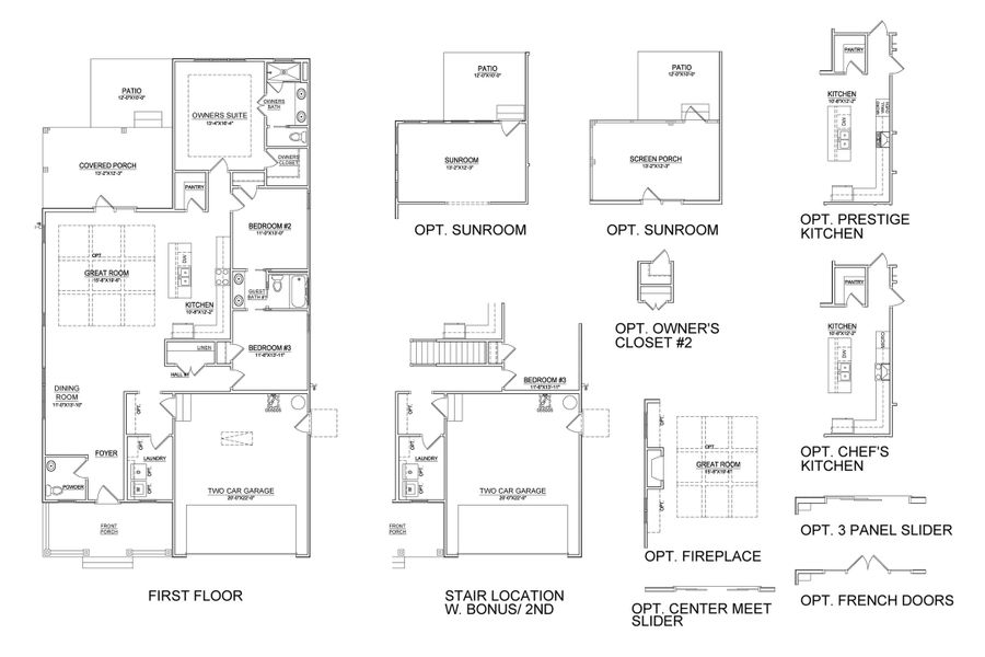 2D floor plan layout for the Finley by Bill Clark Homes in Sidbury Landing, Wilmington, NC (Image 3). 2D floor plan layout for the Finley by Bill Clark Homes in Sidbury Landing, Wilmington, NC (Image 3).