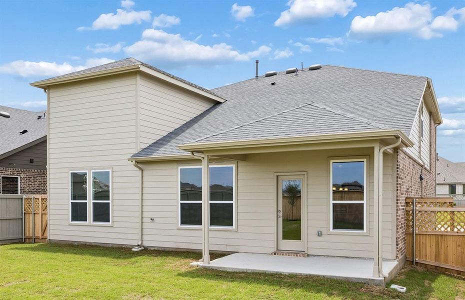Built in covered patio