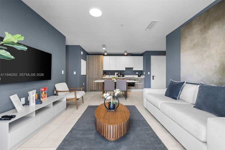 Furnished interior view inside a new home in , Miami (Image 46).