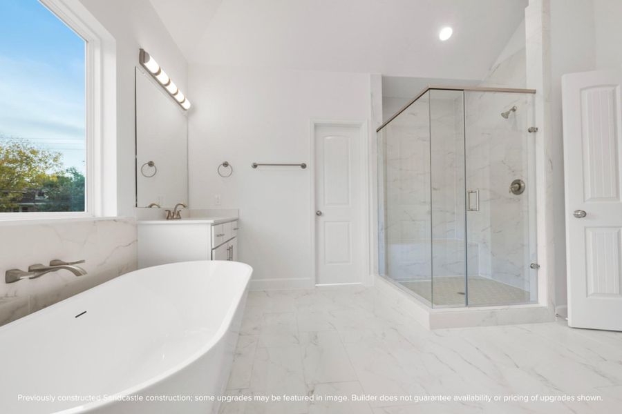 Designer-selected finishes by LYRD Interiors blend timeless materials with everyday practicality.