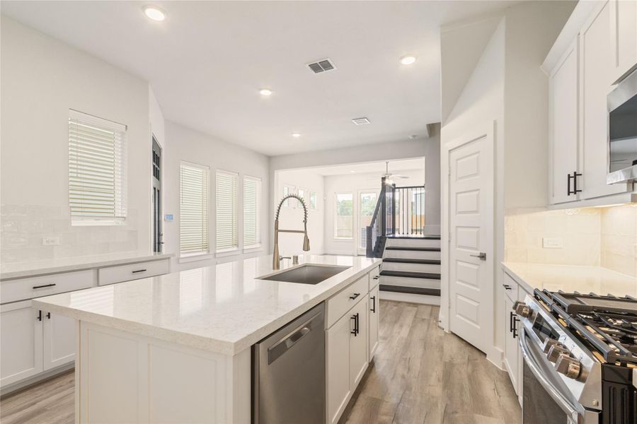 Furnished interior view inside a new home in Shady Acres, Houston (Image 11). Furnished interior view inside a new home in Shady Acres, Houston (Image 11).