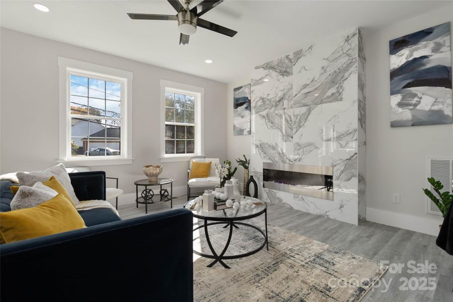 Furnished interior view inside a new home in , Charlotte (Image 5). Furnished interior view inside a new home in , Charlotte (Image 5).