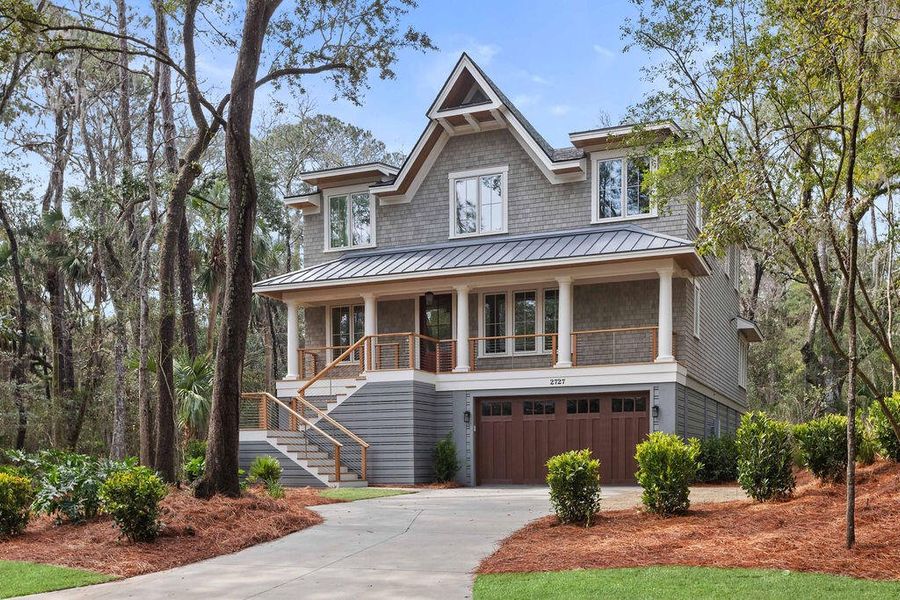 Front exterior of a new home in , Seabrook Island, SC, highlighting curb appeal (Image 30).