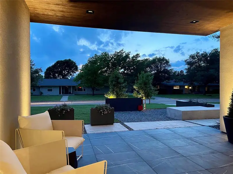 Exterior details and patio area of a home in , Dallas (Image 1). Exterior details and patio area of a home in , Dallas (Image 1).