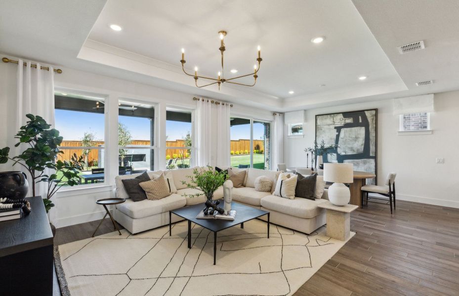 Representative furnished interior of a home built from the Palmary by Del Webb in Del Webb Sonoma Verde, Rockwall (Image 7).