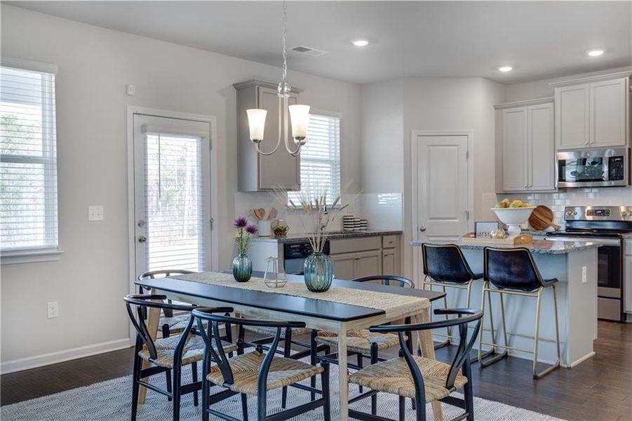 Furnished interior view inside a new home in Alcovy Village, Lawrenceville (Image 2). Furnished interior view inside a new home in Alcovy Village, Lawrenceville (Image 2).