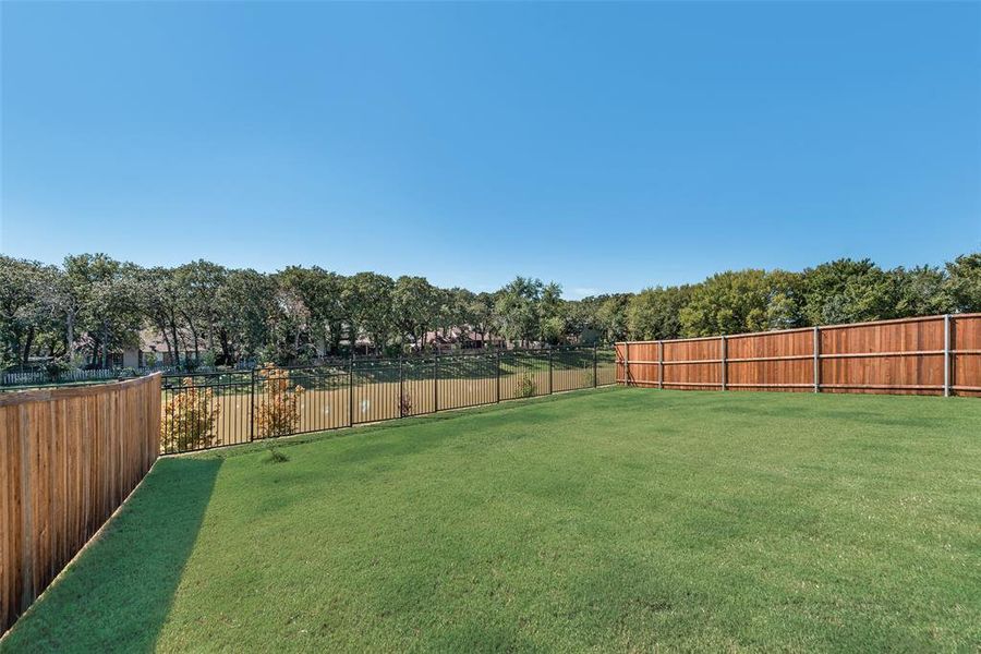 View of fenced backyard View of fenced backyard