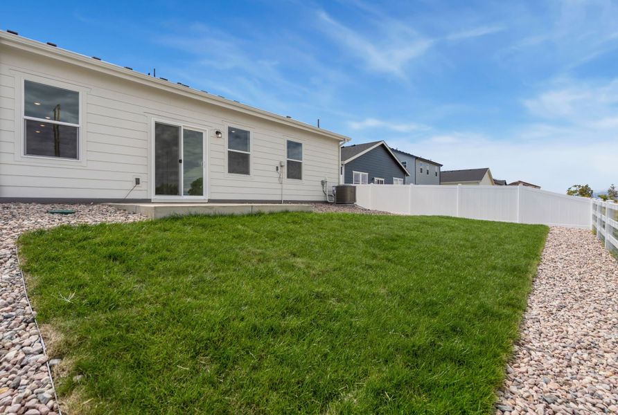 Exterior details and patio area of a home in Union Colony West, Greeley (Image 4).