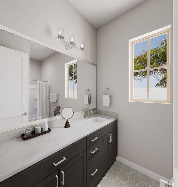 Representative furnished interior of a home built from the Fremont Plan 3504 by Tri Pointe Homes in Waterston Central, Gilbert (Image 11).