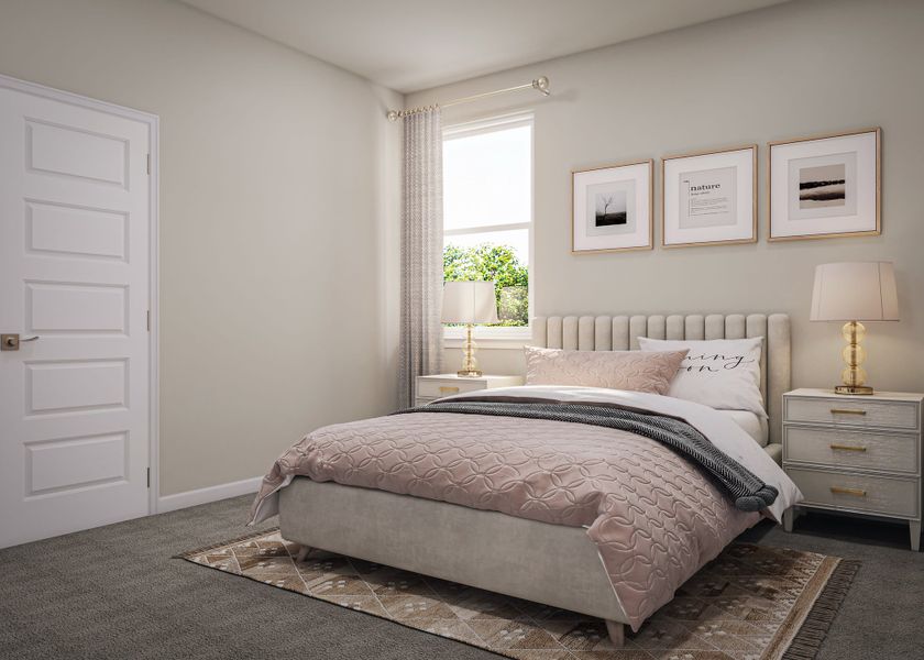 Representative furnished interior of a home built from the Spyglass by Tri Pointe Homes in Flora, Hutto (Image 20).