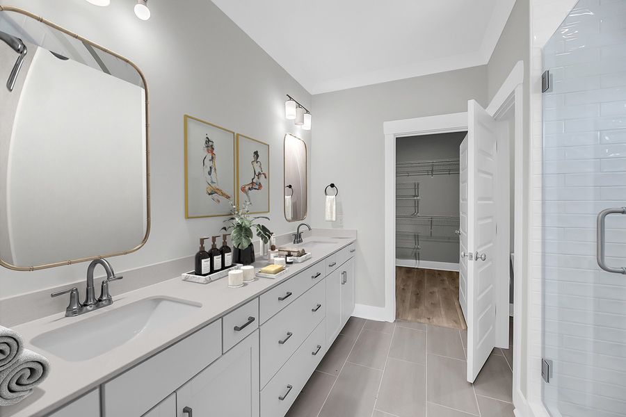 Representative furnished interior of a home built from the Bates II - Vanguard Collection by Mungo Homes in Scotts Hill Village, Wilmington (Image 7).
