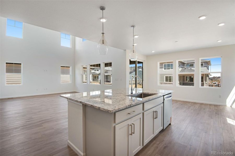 Furnished interior view inside a new home in Prelude at The Aurora Highlands, Aurora (Image 11).