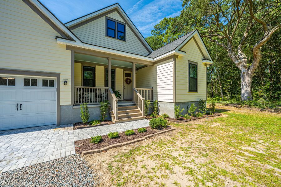 Exterior details and patio area of a home in , Awendaw (Image 18).