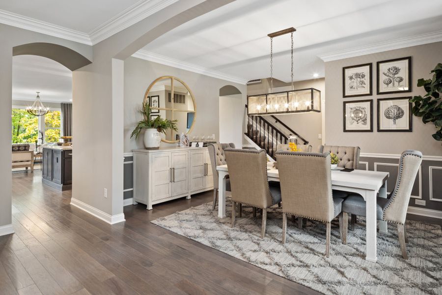 Representative furnished interior of a home built from the Everett by Fischer Homes in Woodberry, Canton (Image 6).