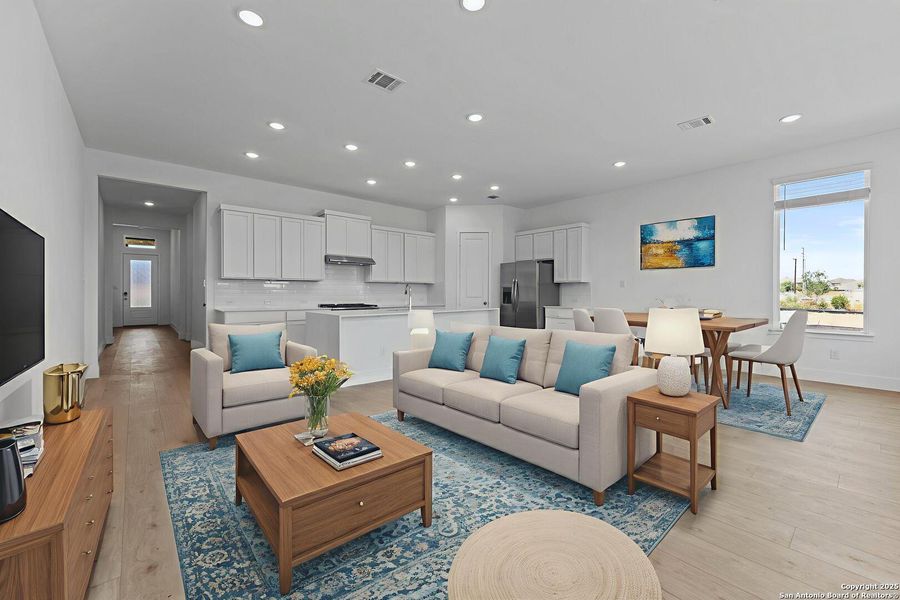 Furnished interior view inside a new home in , New Braunfels (Image 6). Furnished interior view inside a new home in , New Braunfels (Image 6).