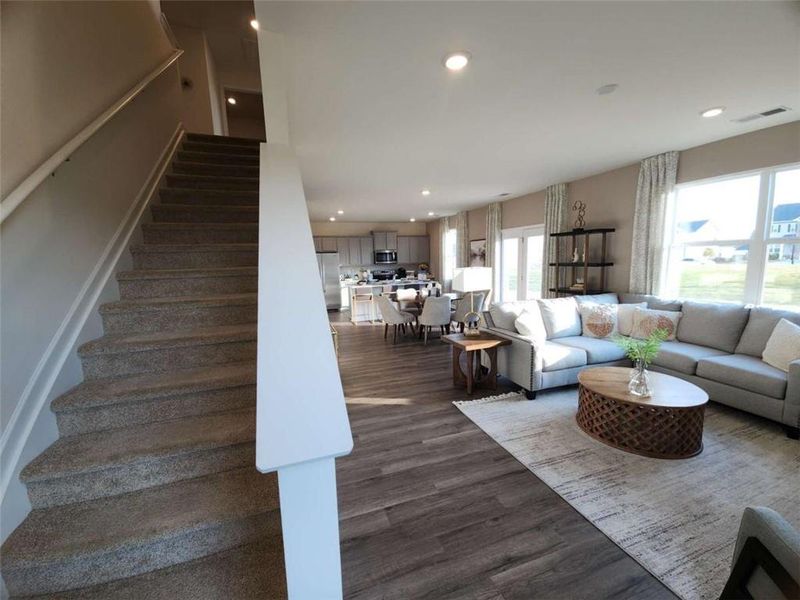 Furnished interior view inside a new home in Cedar Ridge - Locust Grove Station, Locust Grove (Image 16). Furnished interior view inside a new home in Cedar Ridge - Locust Grove Station, Locust Grove (Image 16).