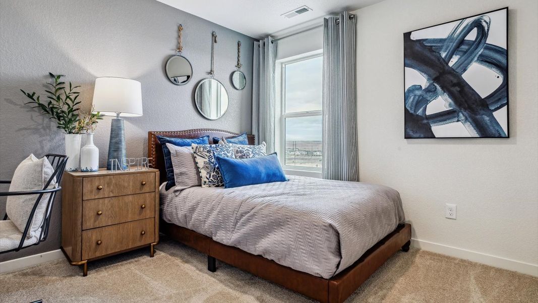 Furnished interior view inside a new home in The Ridge at Lorson Ranch, Colorado Springs (Image 12). Furnished interior view inside a new home in The Ridge at Lorson Ranch, Colorado Springs (Image 12).