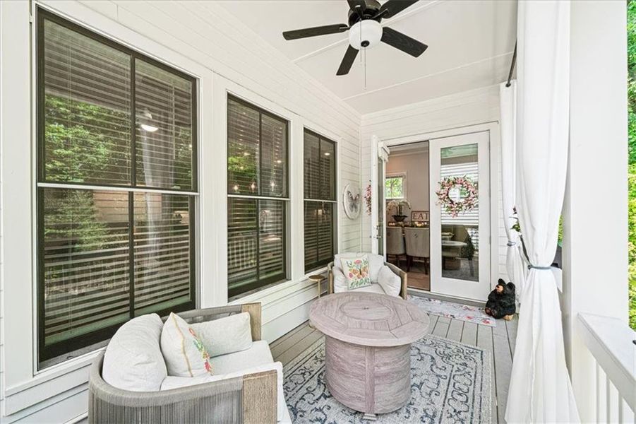 Exterior details and patio area of a home in Manning on the Square, Alpharetta (Image 28).