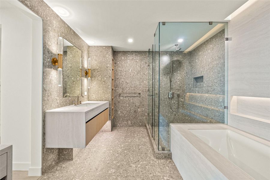 Primary Bathroom Separate Tub & Shower