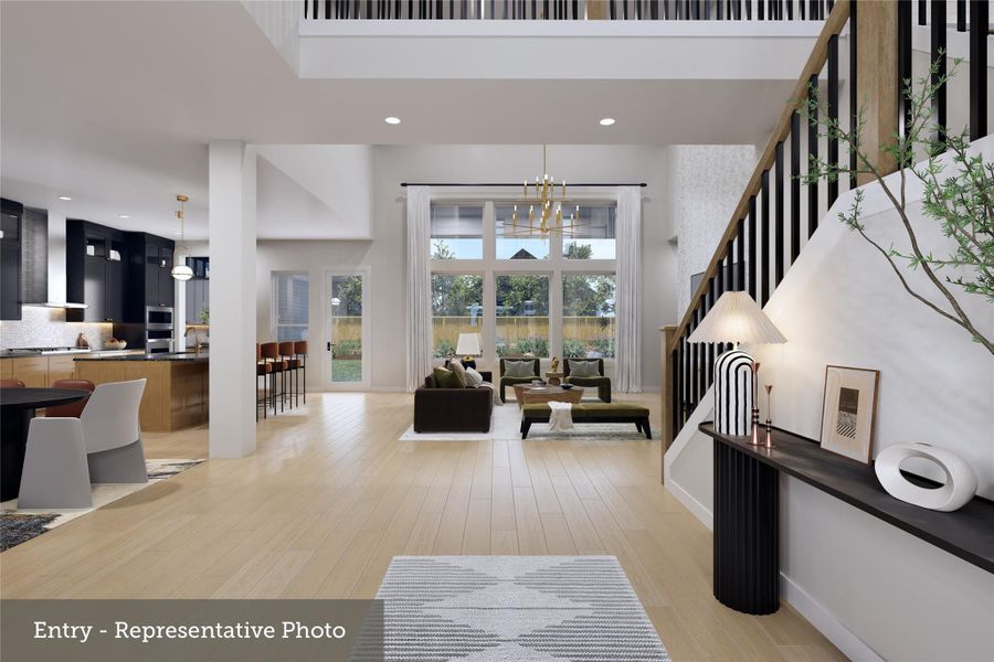 Furnished interior view inside a new home in The Woodlands Hills - Premier Collection, Willis (Image 4).