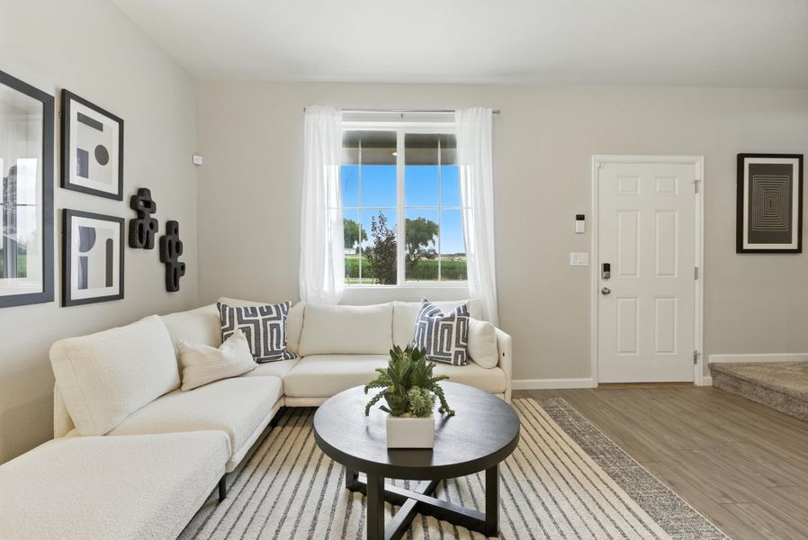 Representative furnished interior of a home built from the Denali by Risewell Homes in Spring Valley, Longmont (Image 6).