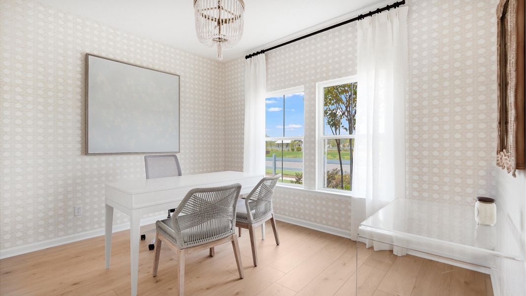 Furnished interior view inside a new home in Horizons at Carnes Crossroads | 55+: Legends Collection, Summerville (Image 4). Furnished interior view inside a new home in Horizons at Carnes Crossroads | 55+: Legends Collection, Summerville (Image 4).