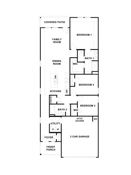 2D floor plan layout of this home in Bollinger, Maxwell, TX (Image 4).
