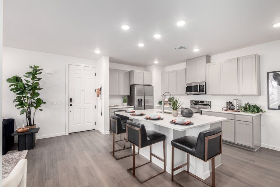 Furnished interior view inside a new home in Gateway Commons, Denver (Image 6). Furnished interior view inside a new home in Gateway Commons, Denver (Image 6).