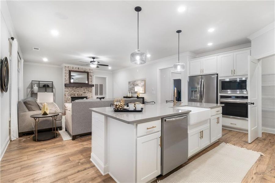 Furnished interior view inside a new home in Belle Woode Estates, Monroe (Image 7). Furnished interior view inside a new home in Belle Woode Estates, Monroe (Image 7).